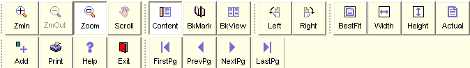 Medical Record Viewer toolbar