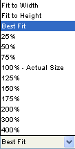 Status bar size options